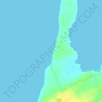Mapa topográfico Cromane, altitud, relieve