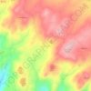 Mapa topográfico Pena Lobo, altitud, relieve