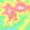 Mapa topográfico Chonta, altitud, relieve