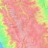 Mapa topográfico Huari, altitud, relieve