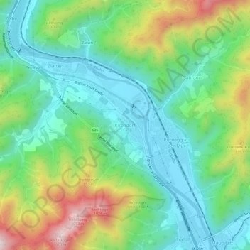 Mapa topográfico Kirchdorf, altitud, relieve