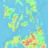 Mapa topográfico Bohol, altitud, relieve