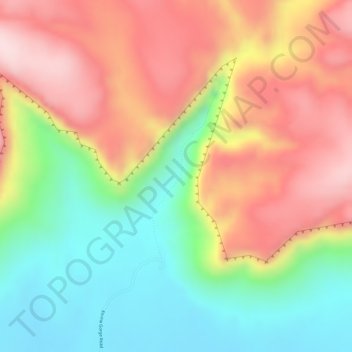 Mapa topográfico Emma Gorge, altitud, relieve