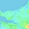 Mapa topográfico Pen Louc'h, altitud, relieve