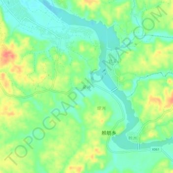 Mapa topográfico Haochong, altitud, relieve