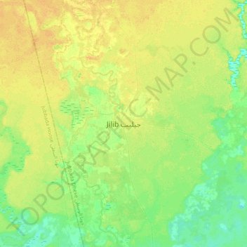 Mapa topográfico Jilib, altitud, relieve