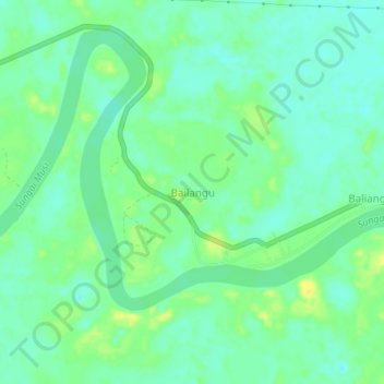 Mapa topográfico Bailangu, altitud, relieve