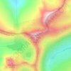 Mapa topográfico Triple Divide Peak, altitud, relieve