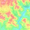 Mapa topográfico Sotiel Coronada, altitud, relieve