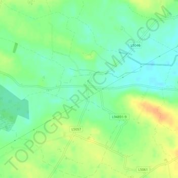 Mapa topográfico Pike, altitud, relieve