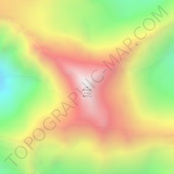 Mapa topográfico Mount Craig, altitud, relieve