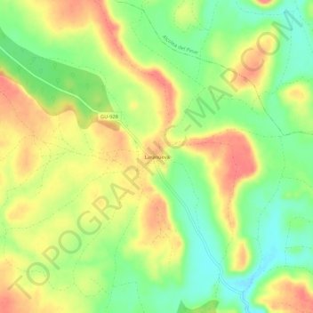 Mapa topográfico Laranueva, altitud, relieve