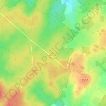 Mapa topográfico Mont du Renard, altitud, relieve