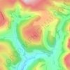 Mapa topográfico Foel Eglwyseg, altitud, relieve