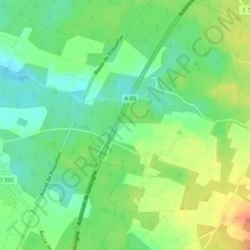Mapa topográfico Farben, altitud, relieve