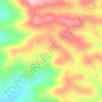 Mapa topográfico Kofele, altitud, relieve