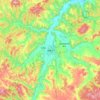 Mapa topográfico Muling, altitud, relieve