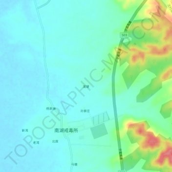 Mapa topográfico 龙埂, altitud, relieve