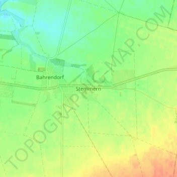 Mapa topográfico Stemmern, altitud, relieve