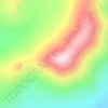 Mapa topográfico Lauca, altitud, relieve