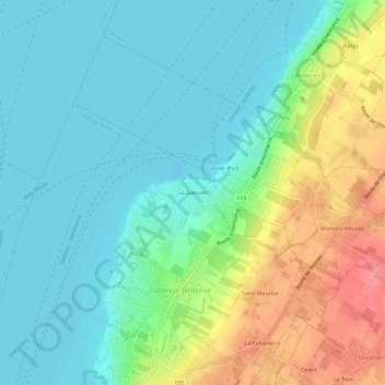 Mapa topográfico La Gabiule, altitud, relieve