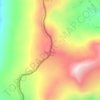 Mapa topográfico Cerro Cono, altitud, relieve