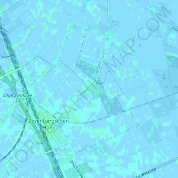 Mapa topográfico Strooiendorp, altitud, relieve