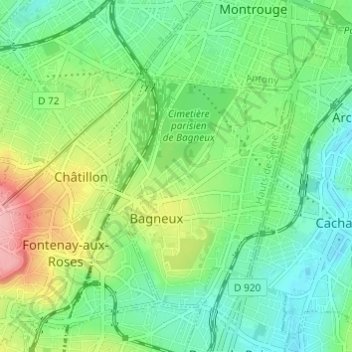 Mapa topográfico Résidence Pablo Picasso, altitud, relieve