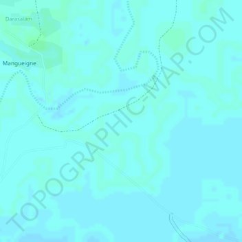 Mapa topográfico Douk, altitud, relieve