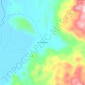 Mapa topográfico La Rinconada, altitud, relieve