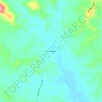 Mapa topográfico Contendas, altitud, relieve