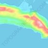 Mapa topográfico Brenton on Sea, altitud, relieve