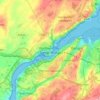 Mapa topográfico Porthaethwy / Menai Bridge, altitud, relieve