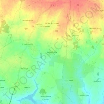 Mapa topográfico La Greffinière, altitud, relieve
