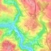 Mapa topográfico Paredes, altitud, relieve
