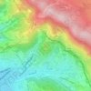 Mapa topográfico Monte Fiascone / Metlica, altitud, relieve