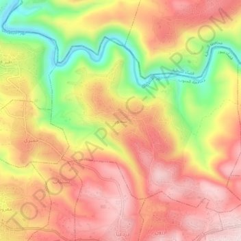Mapa topográfico Shehour, altitud, relieve