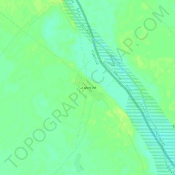 Mapa topográfico La Merced, altitud, relieve