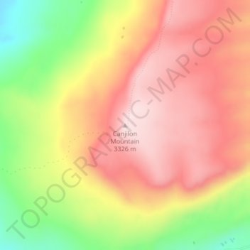 Mapa topográfico Canjilon Mountain, altitud, relieve