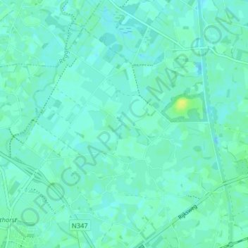 Mapa topográfico Zeldam, altitud, relieve