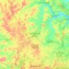 Mapa topográfico Ribeirão das Neves, altitud, relieve