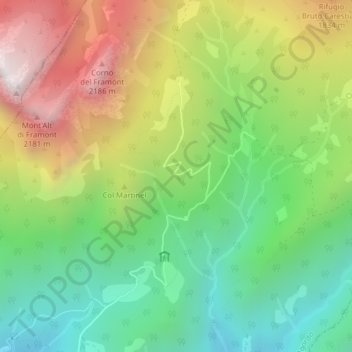 Mapa topográfico Nele, altitud, relieve