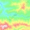 Mapa topográfico Boliney, altitud, relieve