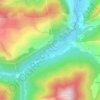 Mapa topográfico Junac, altitud, relieve