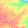 Mapa topográfico Manbij, altitud, relieve