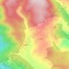 Mapa topográfico Fócara, altitud, relieve