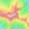 Mapa topográfico Curavacas, altitud, relieve