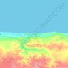 Mapa topográfico Sirte, altitud, relieve