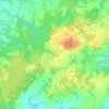 Mapa topográfico Lannouée, altitud, relieve