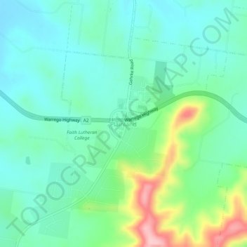 Mapa topográfico Plainland, altitud, relieve